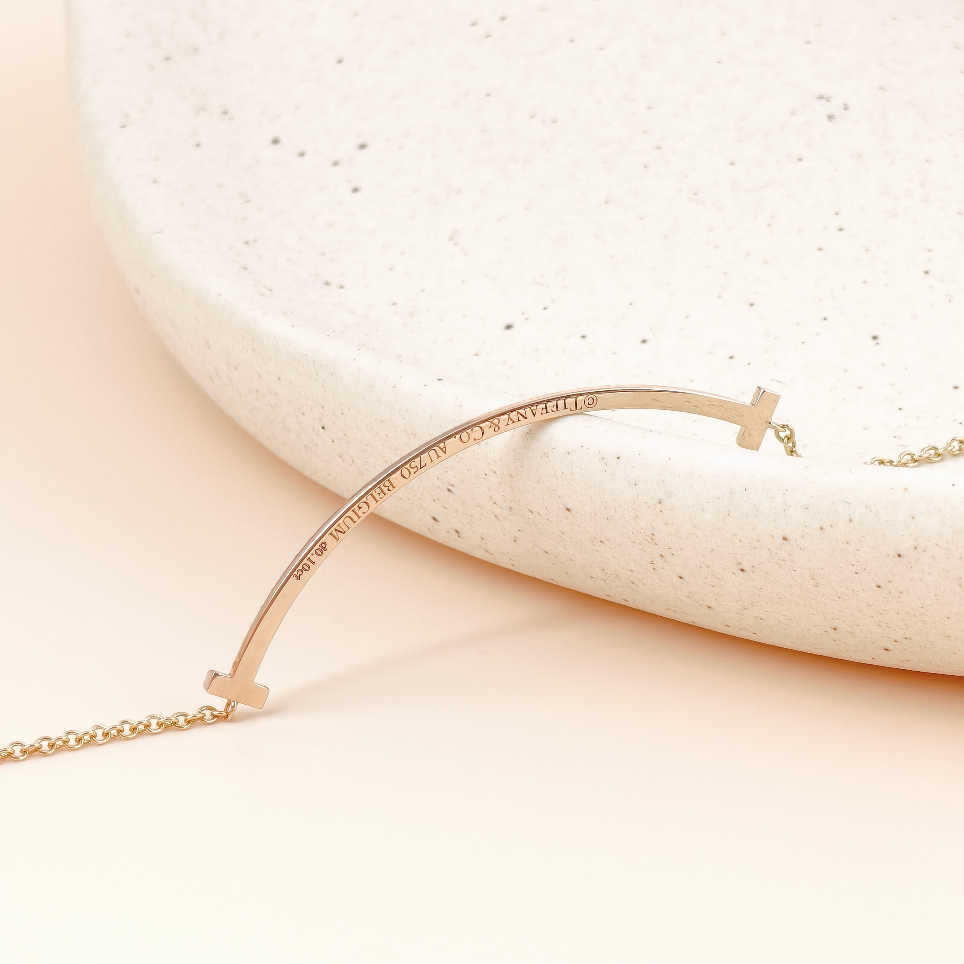 Tiffany&Co. Necklace TC ollection Smile Yellow Gold Pavé Diamond Gold Diamond18KY ellow Gold Small40.6-45.7 — cover view 11 of 13