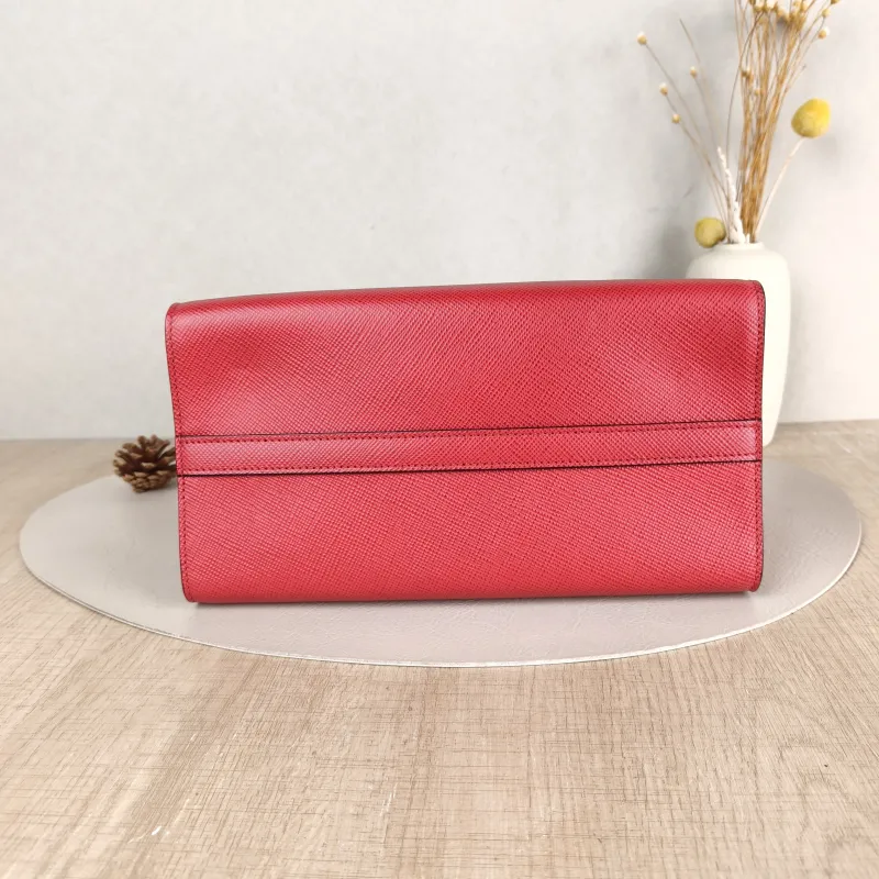 PRADA Shoulder Bag Shoulder Bag Red Calfskin One Size26 × 14 × 20 cm — cover view 5 of 5