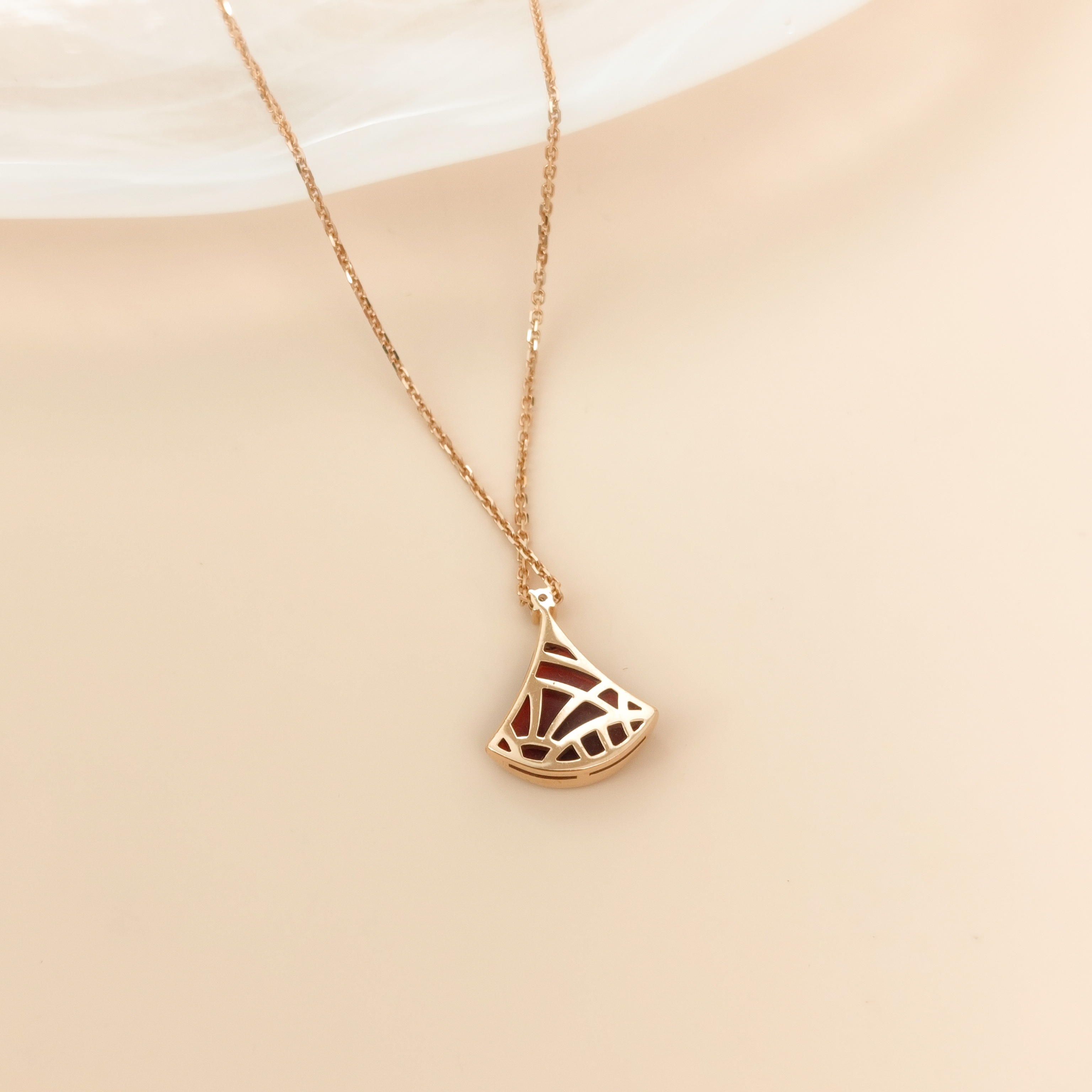 Bvlgari Necklace DIVAS’ DREAM Collection Diamond18KR ose Gold Small Pendant1.5cm 44cm — cover view 6 of 10