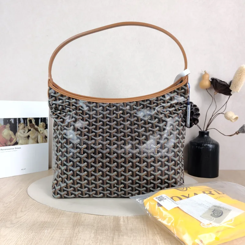GOYARD Shoulder Bag Boheme Hobo​ Brown ine Canvas Small 43 × 14 × 27 cm — cover view 4 of 6