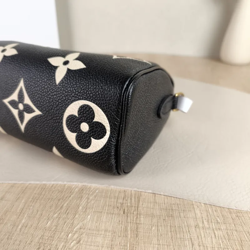 Louis Vuitton Crossbody Bag Speedy Nano Black · White Empreinte Embossed Calfskin nano 16 × 7.5 × 10 cm — detail view 9 of 9