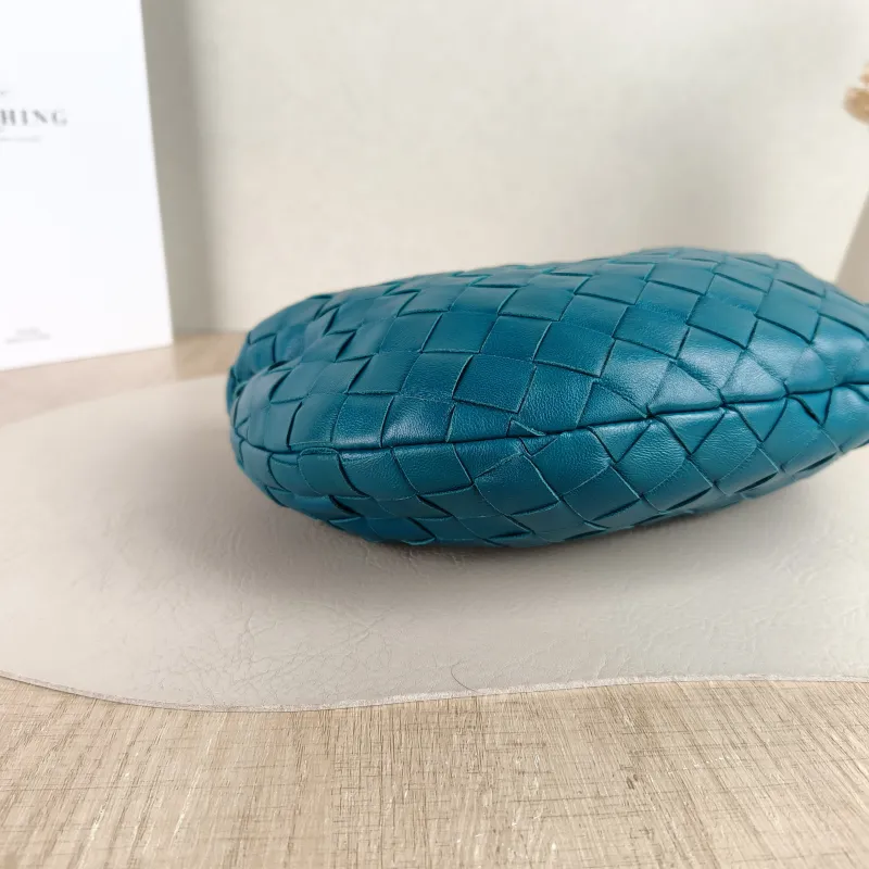 Bottega Veneta Top Handle Bag Jodie Blue Lambskin Mini 28 × 8 × 23 cm — detail view 2 of 9