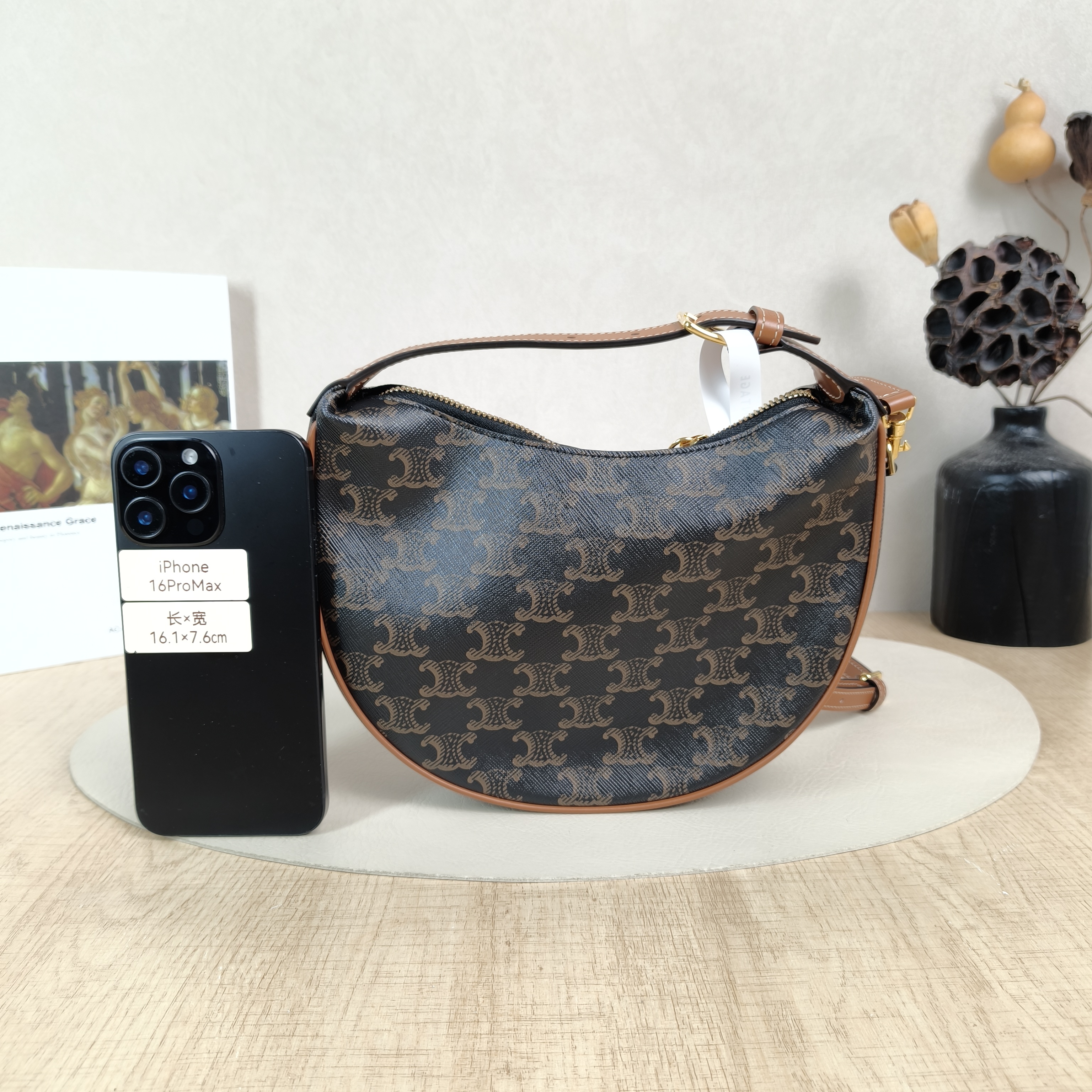 CELINE Crossbody Bag TEEN LULU hobo Monogram PVC Small21 × 5 × 24 cm — cover view 2 of 5
