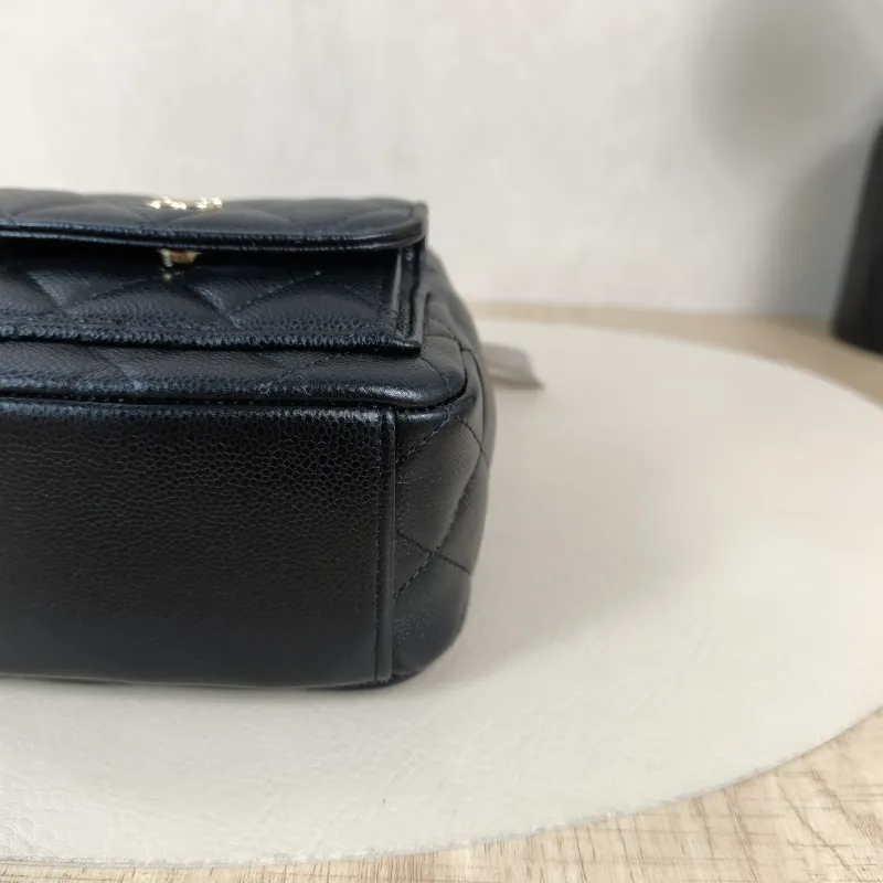 Chanel Crossbody Bag Mini Backpack Crossbody Bag Black Grained Calfskinmini13 × 9 × 18 cm — detail view 7 of 13