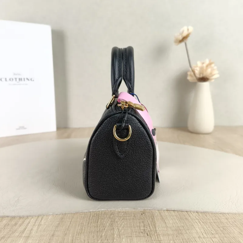 Louis Vuitton Crossbody Bag Speedy Nano Black · White Empreinte Embossed Calfskin nano 16 × 7.5 × 10 cm — detail view 4 of 9