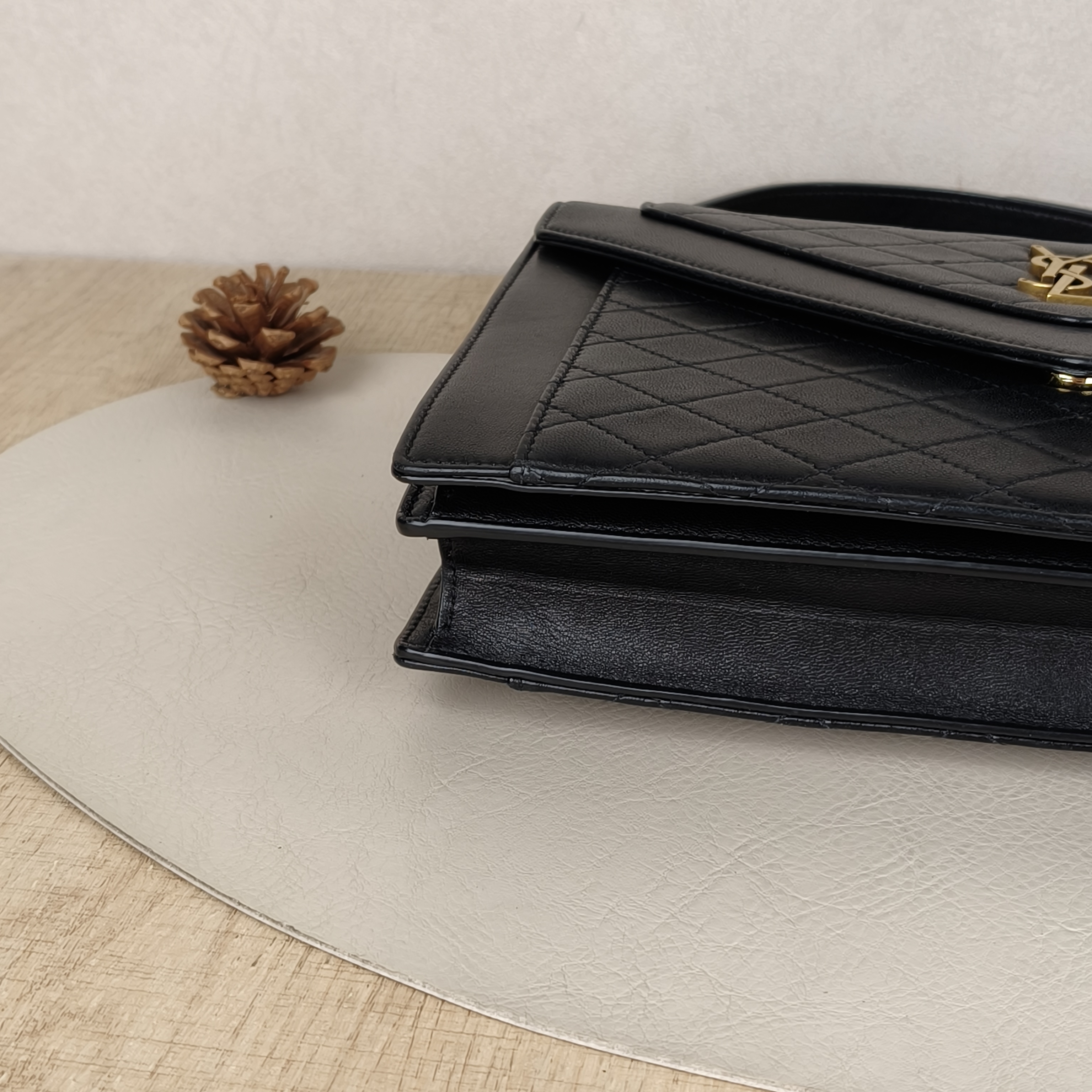 SAINT LAURENT gaby Shoulder Bag Black Lambskin · 26.5 × 3 × 8 cm — cover view 6 of 8