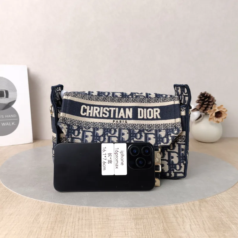 DIOR Crossbody Bag camp Messenger Bag Blue Canvas Small23 × 8 × 15 cm — cover view 5 of 6