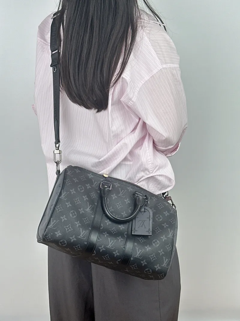 Louis Vuitton Crossbody Bag Keepall 35 Monogram PVC One Size 35 × 16 × 21 cm — on-model view 2 of 2