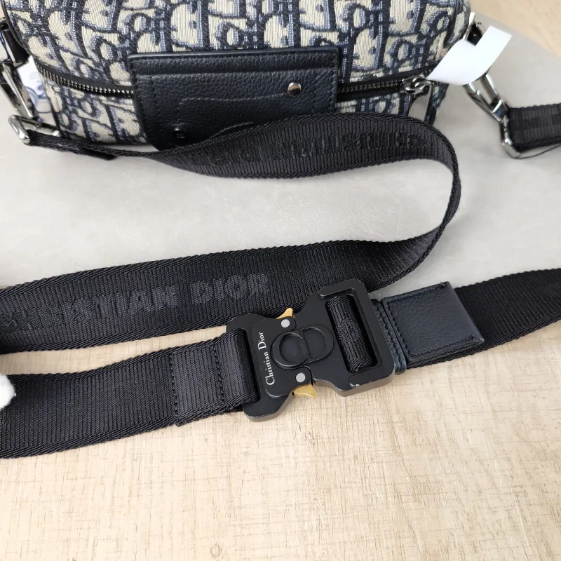 DIOR Crossbody Bag Lingot 22 Shoulder Bag Blue Canvas One Size 22 × 10.5 × 12.5 cm — detail view 8 of 12