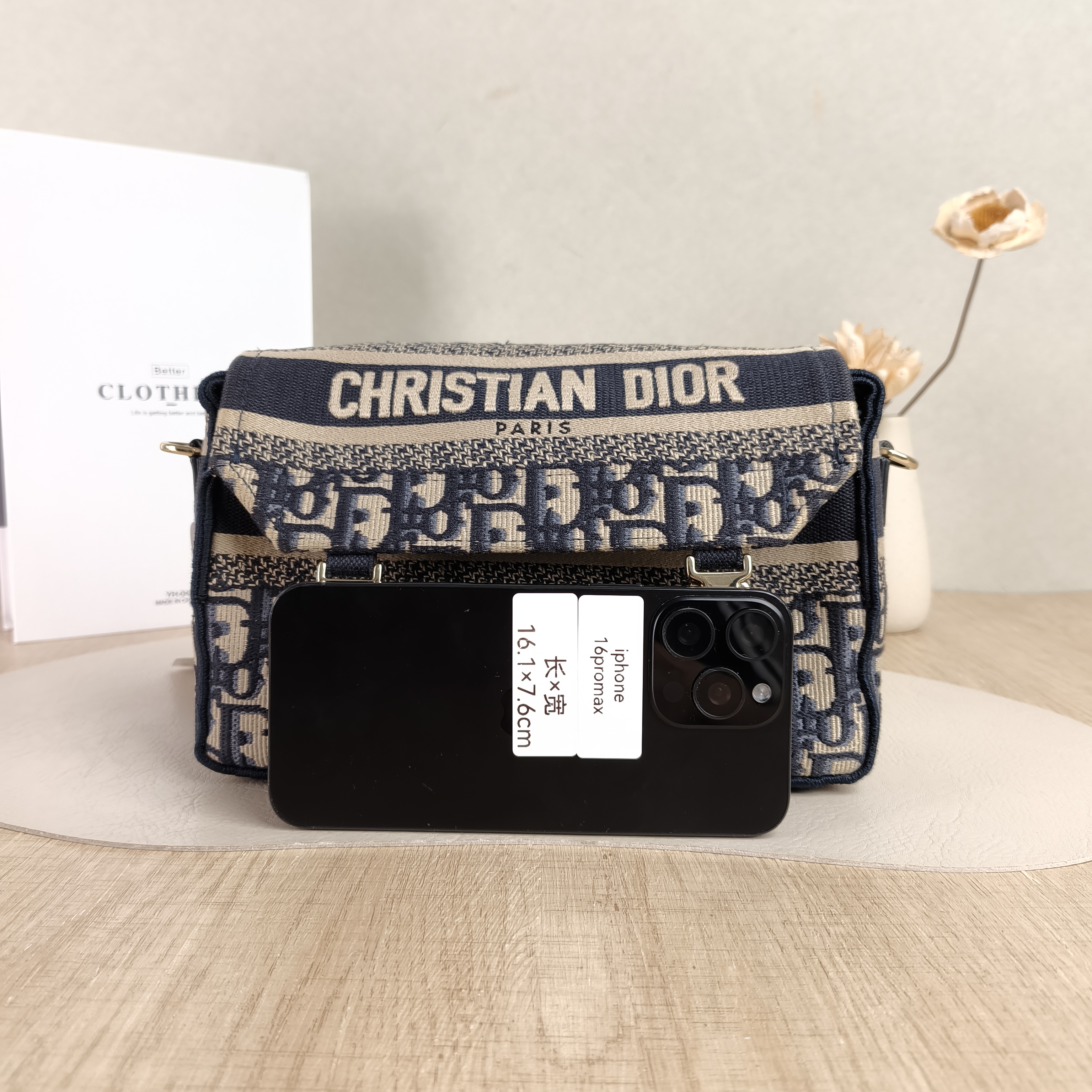 DIOR Crossbody Bag camp Messenger Bag Blue Canvas Small23 × 8 × 15 cm — cover view 2 of 5