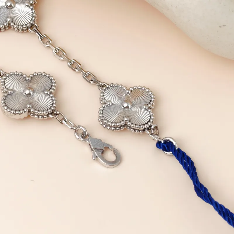 Van Cleef & Arpels Bracelet Alhambra Alhambra Collection Five-Motif Bracelet White Gold 18KW hite Gold Vintage Small19cm — cover view 7 of 11