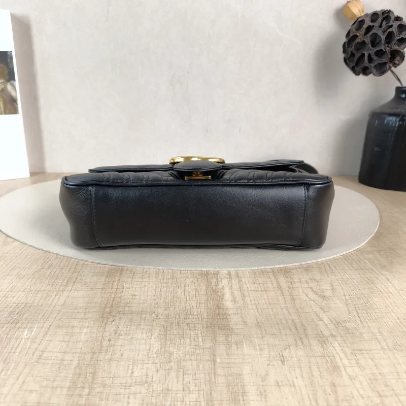 GUCCI Crossbody Bag GG Marmont Medium Marmont 26 Black CC alfskin Medium 26 × 7 × 15 cm — cover view 2 of 5