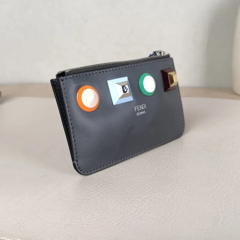 FENDI Wallet Wallet Wallet Dark Grey Calfskin One Size 13.5*7.5 — cover view 5 of 5