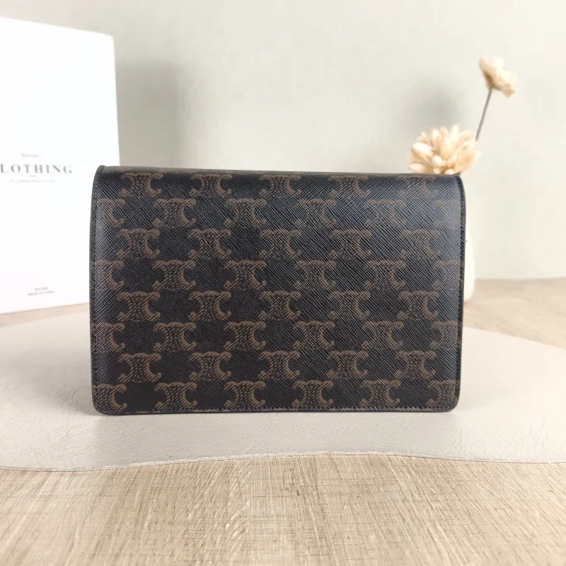 CELINE Crossbody Bag TRIOMPHE Clutchwoc Monogram PVC 20 × 6 × 12 cm — cover view 4 of 5