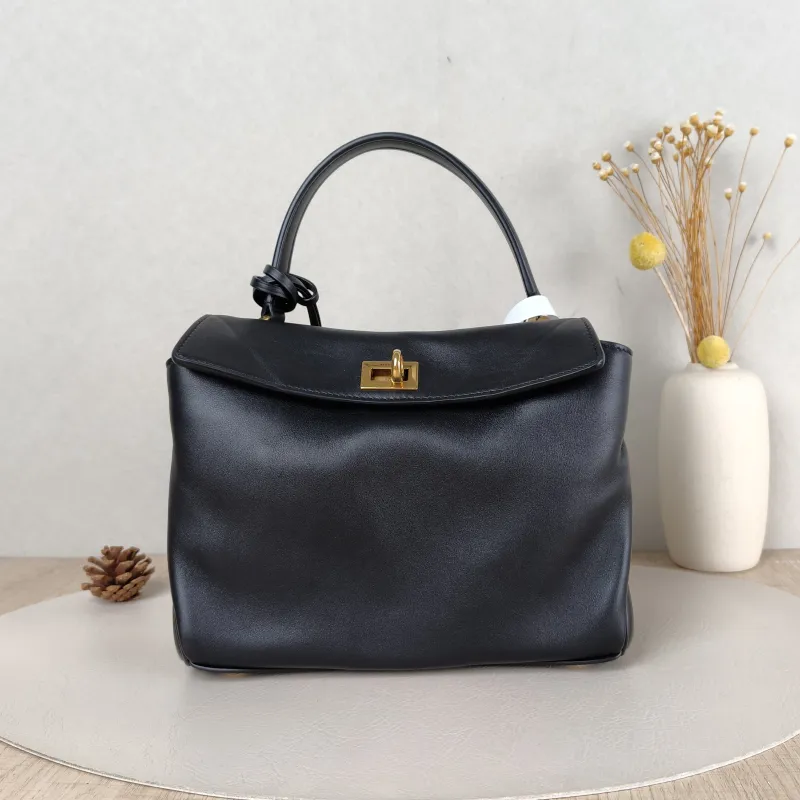 BALENCIAGA Crossbody Bag RODEO Black CC alfskin Mini 23 × 10 × 17 cm