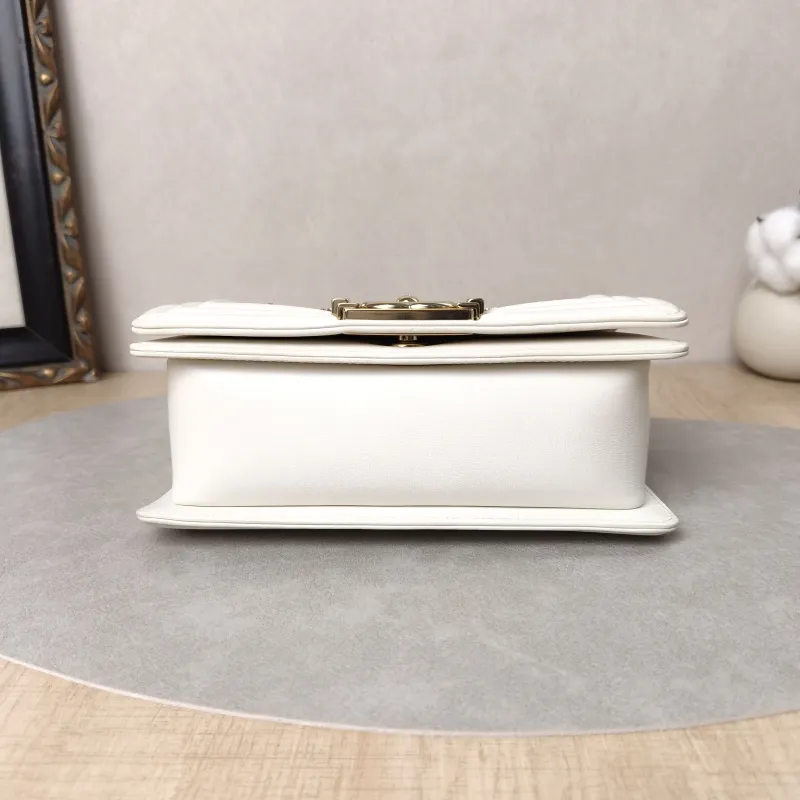 Chanel Crossbody Bag Le Boy​ Edition White Calfskin Small20.5 × 8.5 × 12 cm — cover view 4 of 5