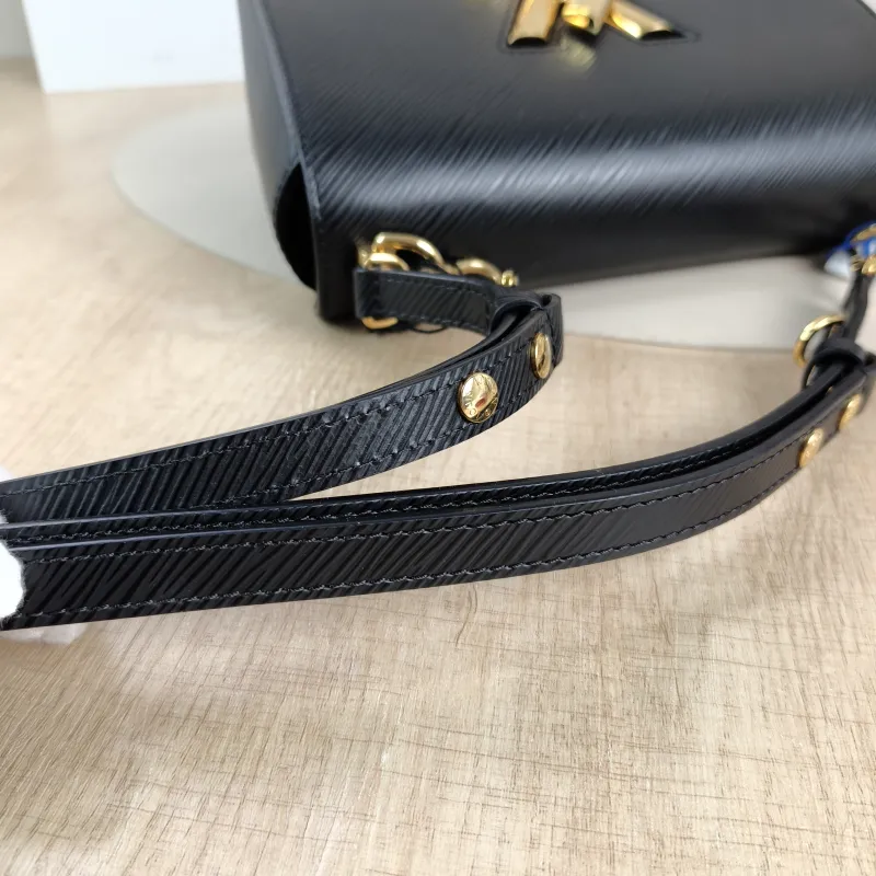 Louis Vuitton Crossbody Bag Twist Black Epi Embossed Calfskin Medium 23 × 9.5 × 17 cm — detail view 5 of 16