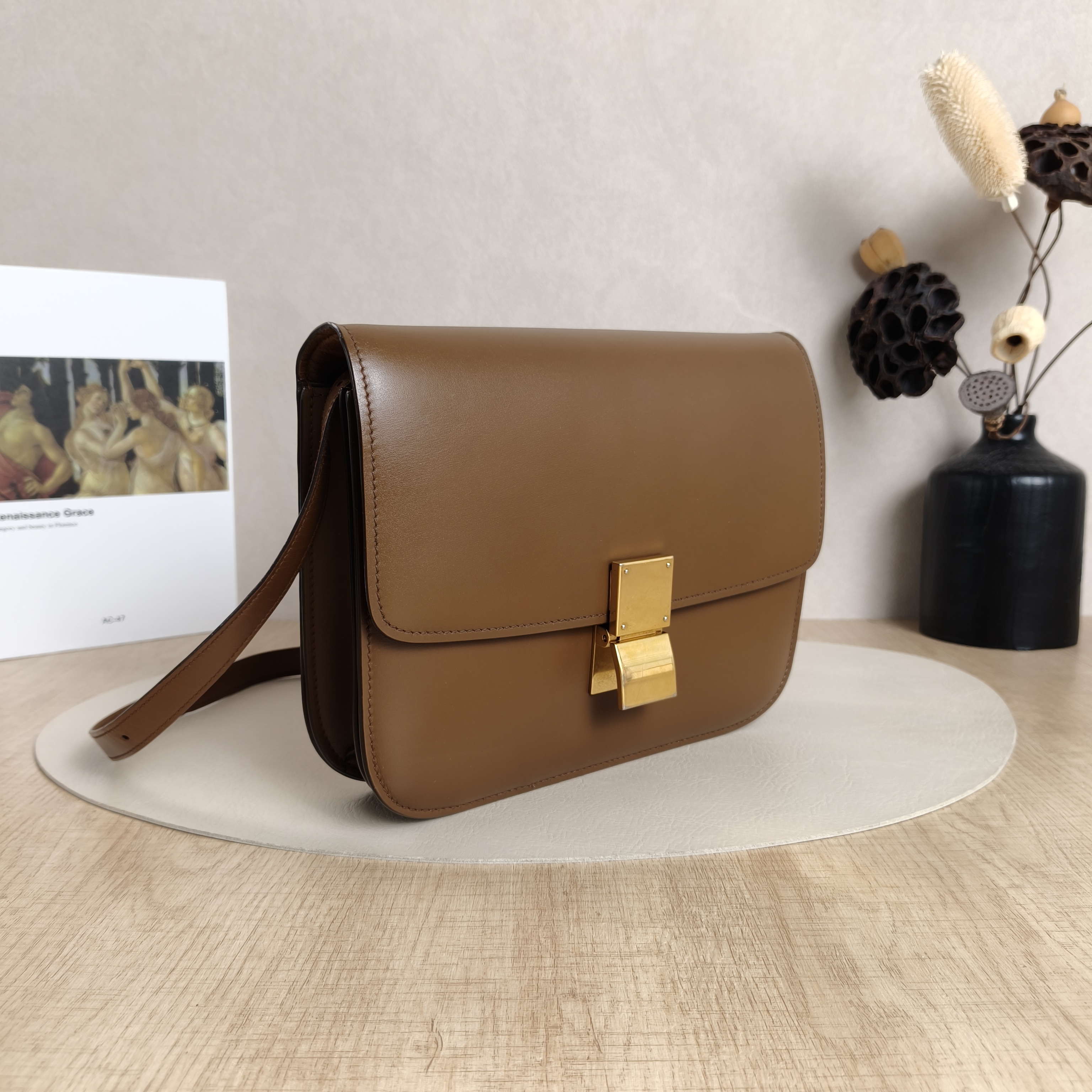 CELINE Crossbody Bag Classic Box CC alfskin Medium24 × 7 × 18 cm — cover view 5 of 10