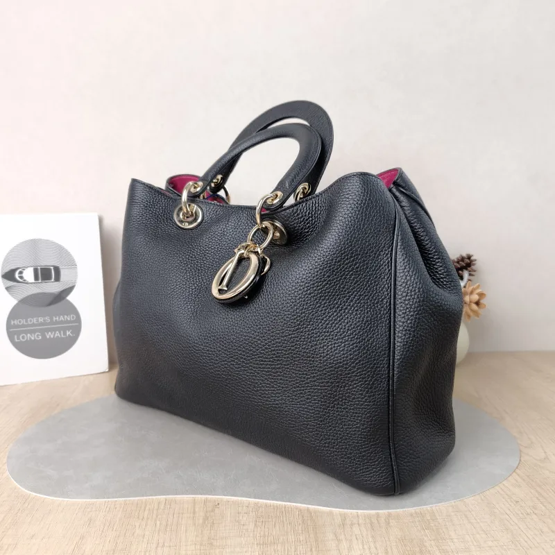 DIOR Top Handle Bag issimo Tote Bag Black Calfskin Large38 × 12 × 27 cm — cover view 2 of 6