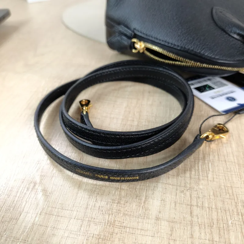 Hermès Crossbody Bag Bolide 1923 Top Handle Bag Black Lambskin Mini 18 × 8 × 15 cm K — detail view 7 of 11