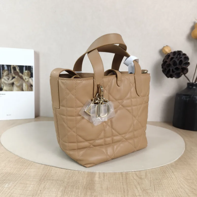 DIOR Top Handle Bag TOUJOURS Edition Brown Calfskin Small 18.5 × 12 × 18.5 cm — cover view 5 of 6