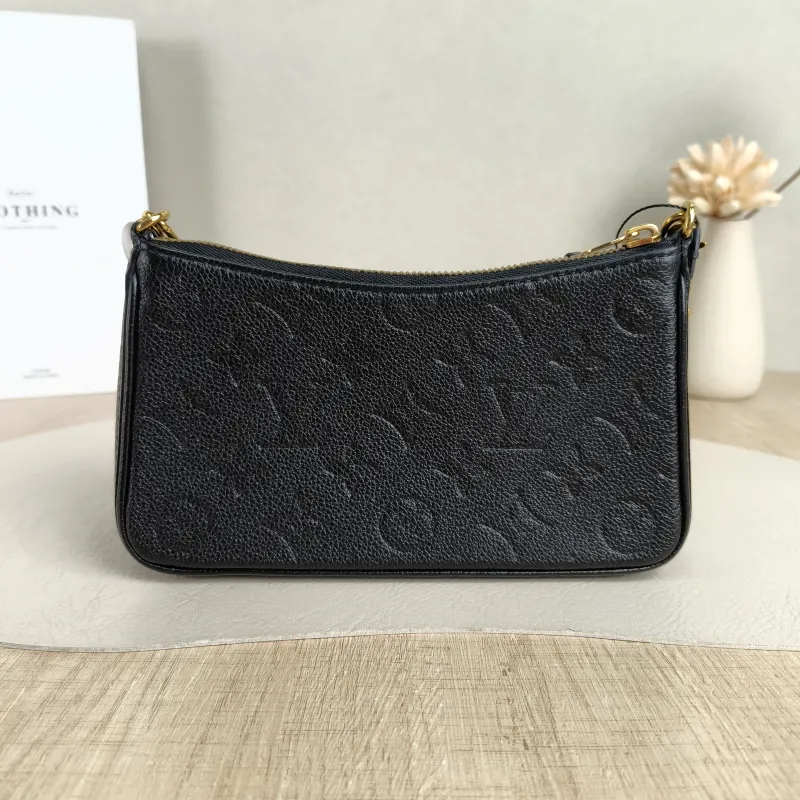 Louis Vuitton Crossbody Bag EASY POUCH ON STRAP Black Empreinte Embossed Calfskinmini19 × 3 × 11.5 cm — cover view 3 of 5