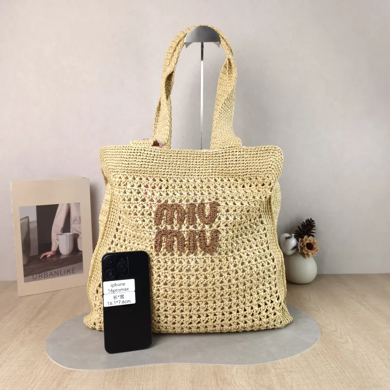 Miumiu Top Handle Bag Top Handle Bag Woven One Size 40 × 10 × 37 cm — cover view 5 of 6