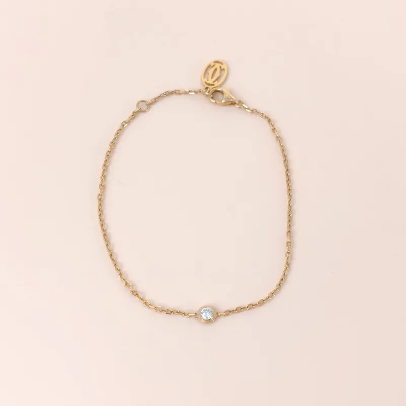 CARTIER Bracelet d'Amour Bracelet Yellow Gold 18KY ellow Gold Diamond Small19cm