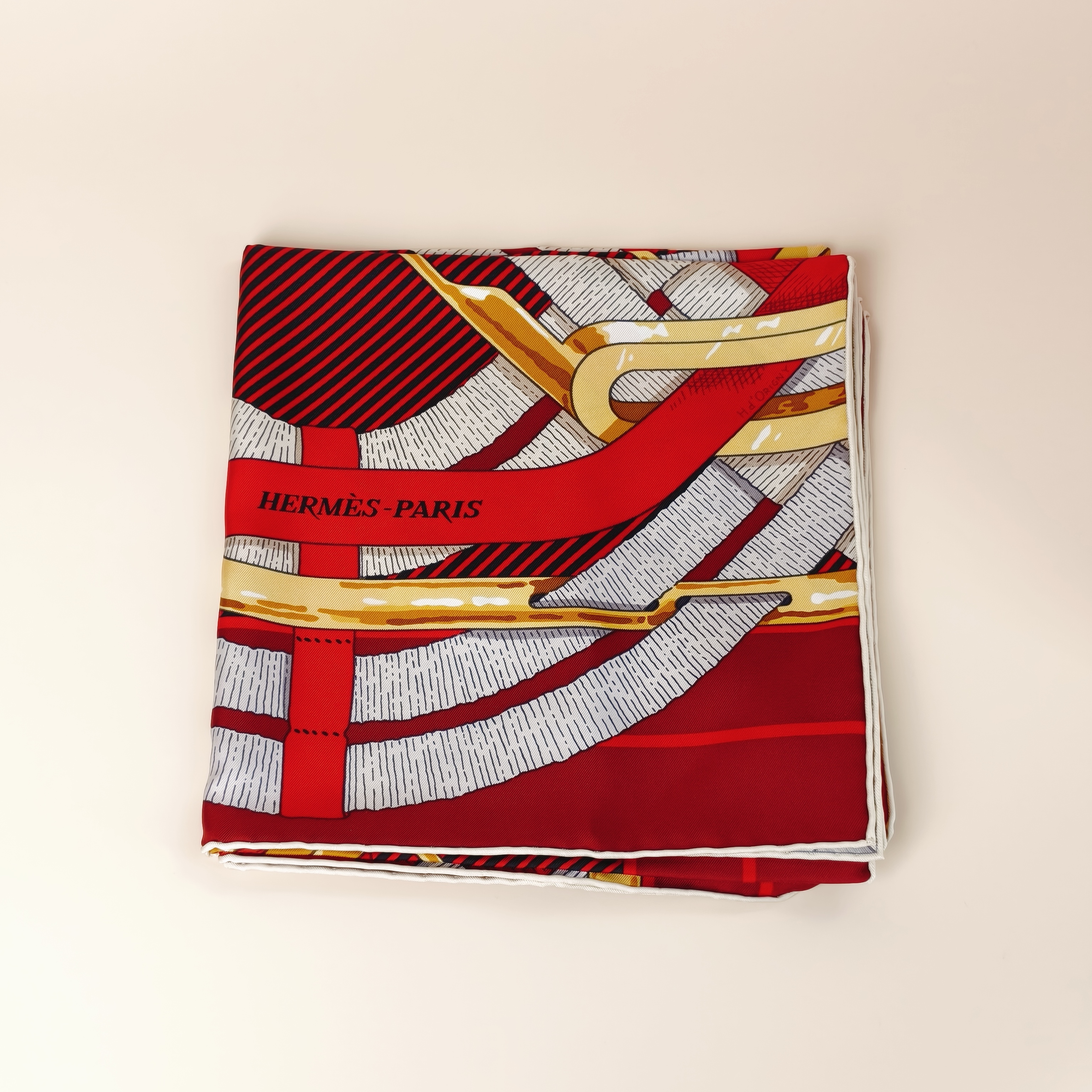 Hermès Red Silk One Size90*90 — cover view 7 of 9