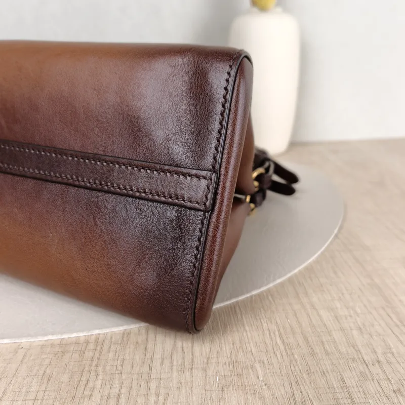 PRADA Shoulder Bag Shoulder Bag Brown Calfskin One Size 32 × 12 × 15 cm — detail view 9 of 12