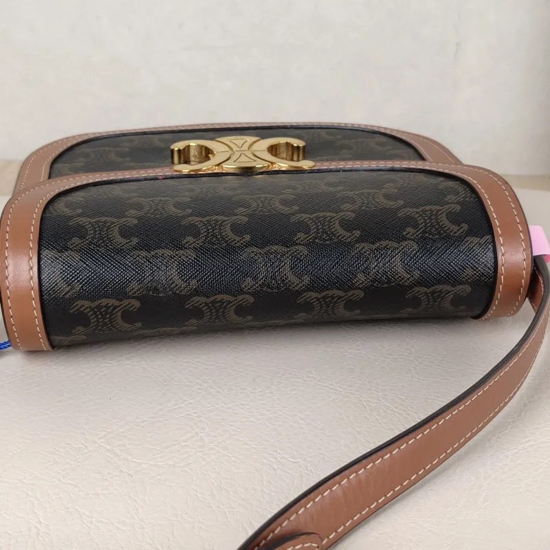 CELINE Crossbody Bag TEEN BESACE TRIOMPHE Monogram PVC Small18.5 × 6 × 16 cm — detail view 7 of 12
