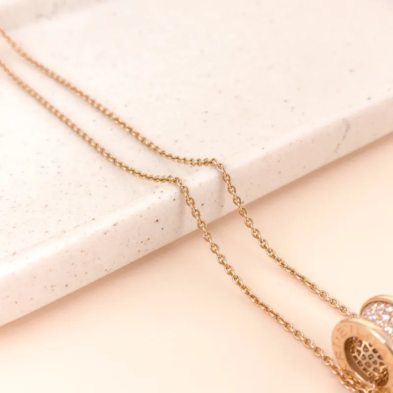 Bvlgari Necklace B.zero1 Rose Gold 18KR ose Gold Diamond One Size 48cm — cover view 2 of 9