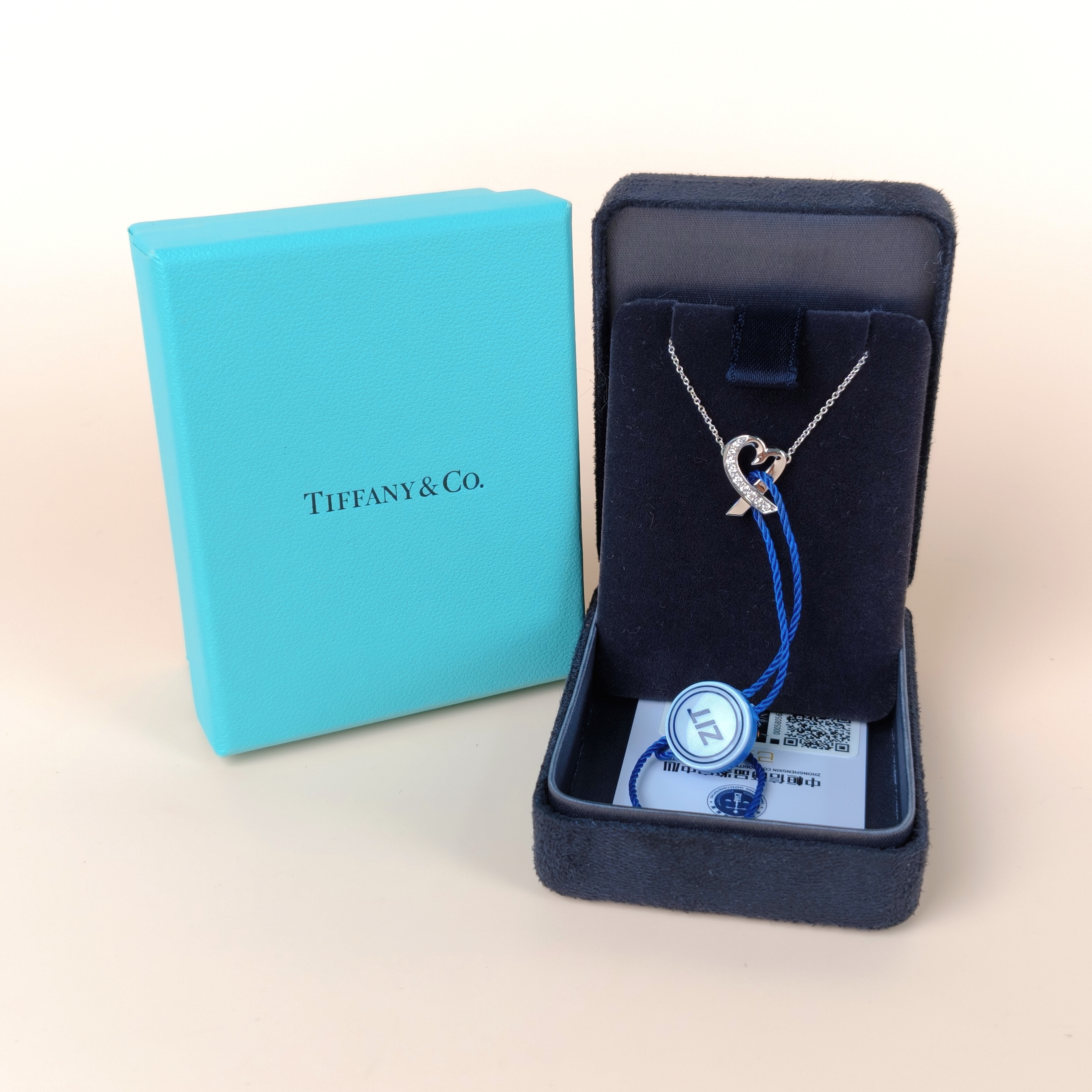 Tiffany&Co. Necklace Paloma Picasso Collection Loving Heart Necklace White Gold Diamond18KW hite Gold One Size40cm — cover view 6 of 9
