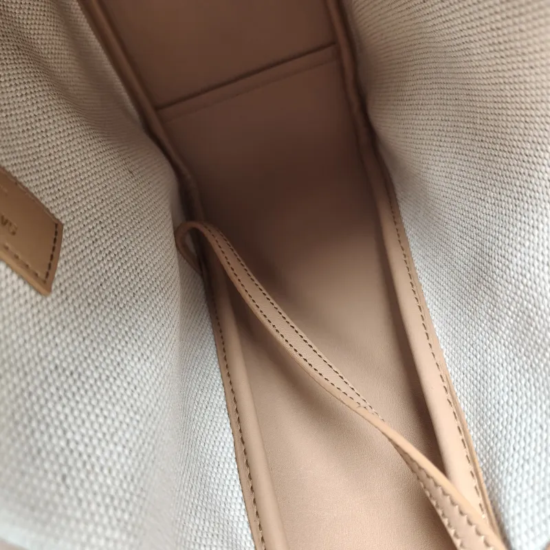 SAINT LAURENT Crossbody Bag LE 5 À 7 Hobo Inner Pouch Beige Brown Canvas Small 22.5 × 8.5 × 23 cm — detail view 6 of 14