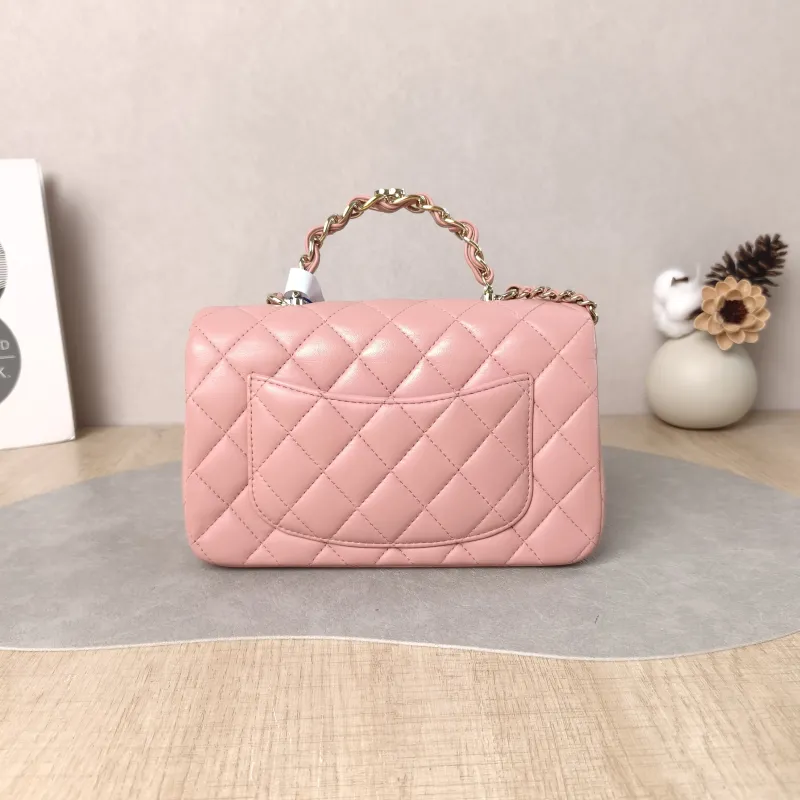 Chanel Crossbody Bag Edition mini Pink Lambskin mini 20 × 6 × 12 cm — cover view 4 of 5