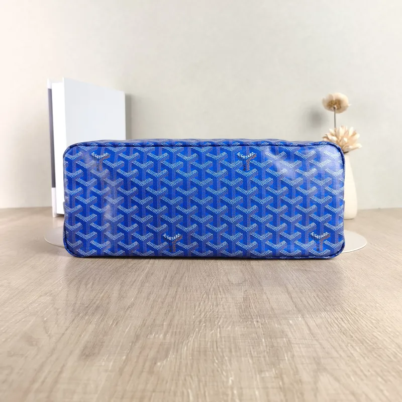 GOYARD Shoulder Bag Boheme Hobo​ Blue PVC Small 43 × 14 × 27 cm — cover view 4 of 5