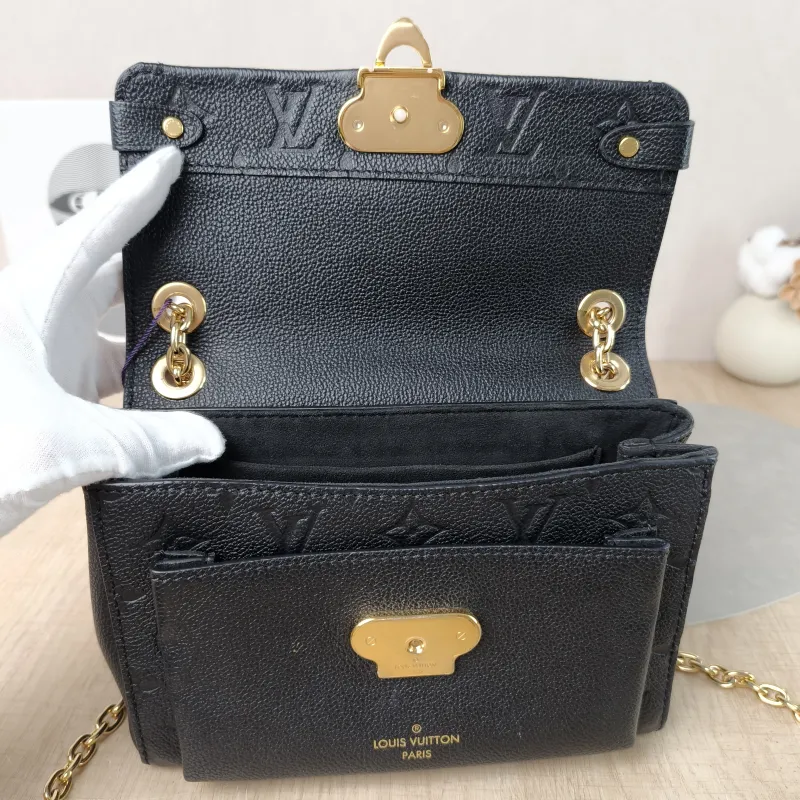 Louis Vuitton Shoulder Bag VAVIN Black Empreinte Embossed Calfskin BB20.5 × 8 × 15.5 cm — detail view 7 of 13