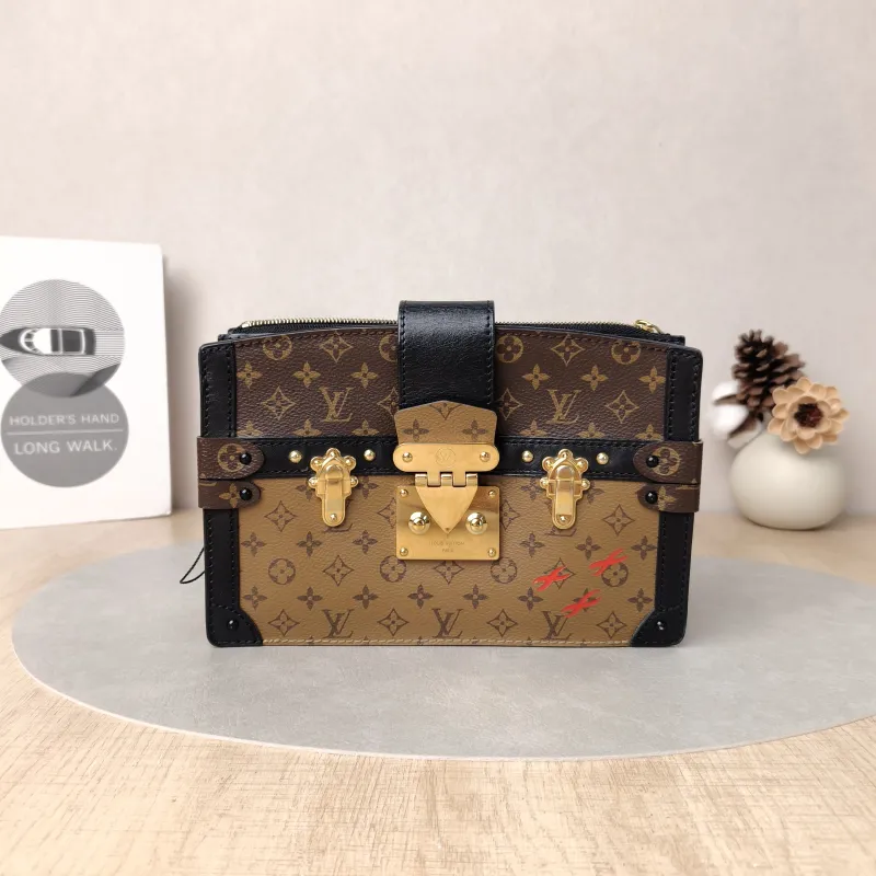 Louis Vuitton Crossbody Bag Trunk Clutch Box Monogram PV Cmini20 × 5.5 × 12 cm