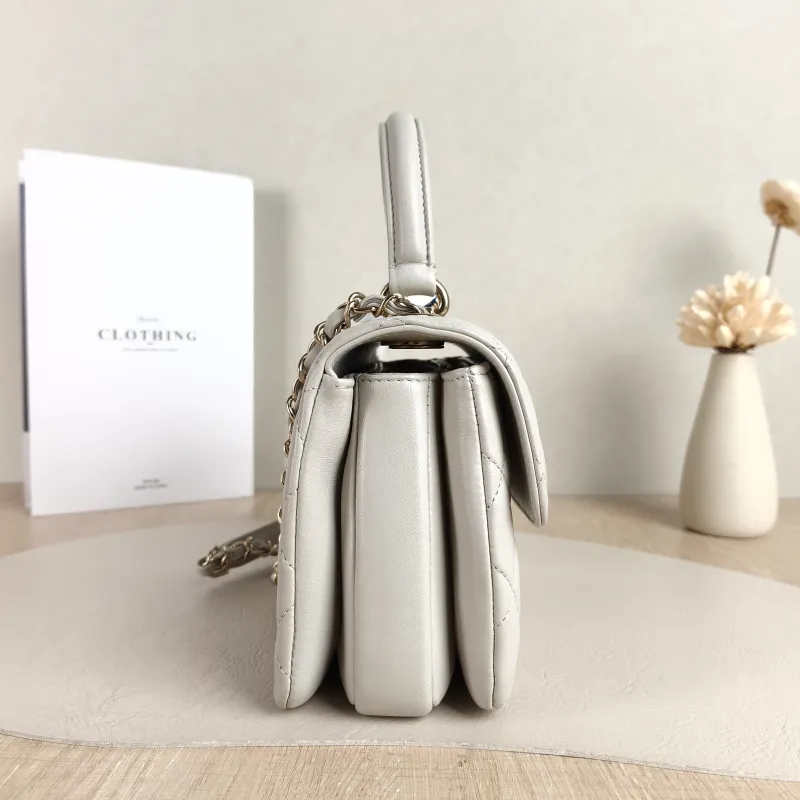 Chanel Crossbody Bag Trendy CC Grey Lambskin Mini 19.5 × 8 × 14.5 cm — detail view 11 of 13