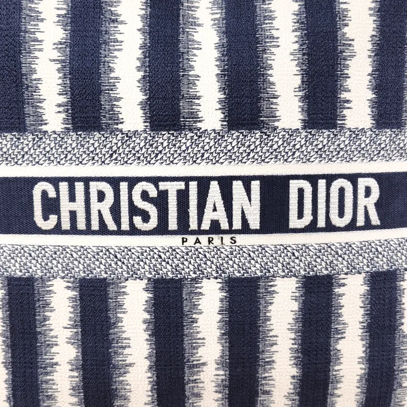 DIOR Top Handle Bag Book Tote Blue White Canvas Large 42 × 18.5 × 35 cm — detail view 9 of 9