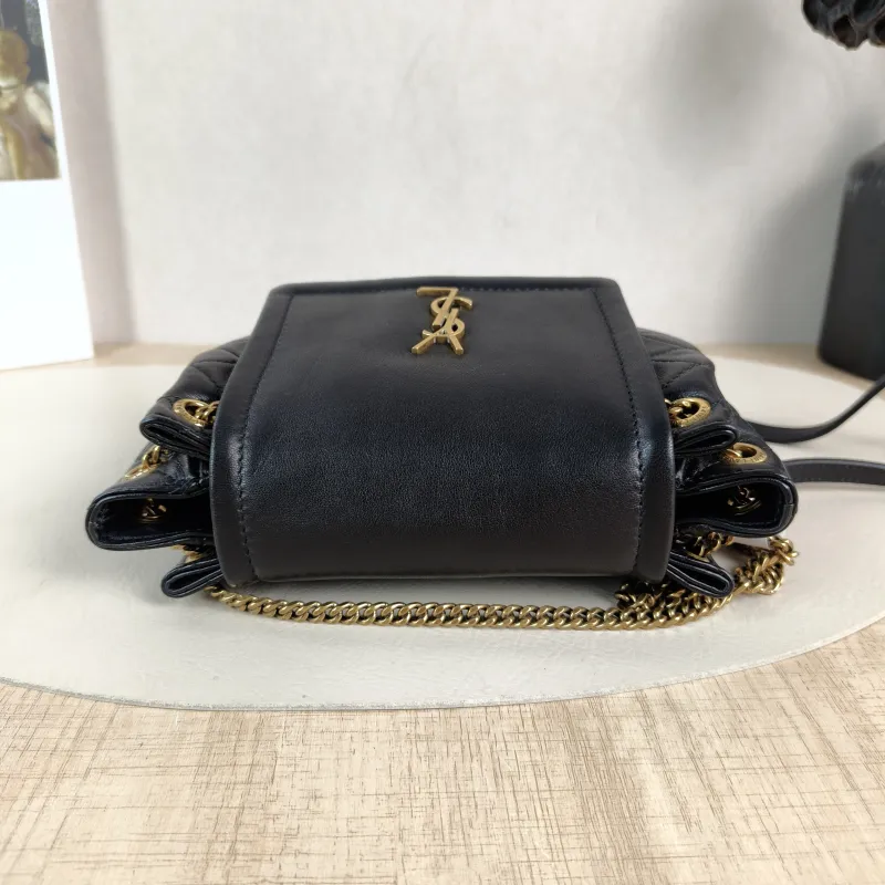 SAINT LAURENT Crossbody Bag NOLITA Black SL ambskin Mini 18 × 6 × 13 cm — detail view 6 of 13