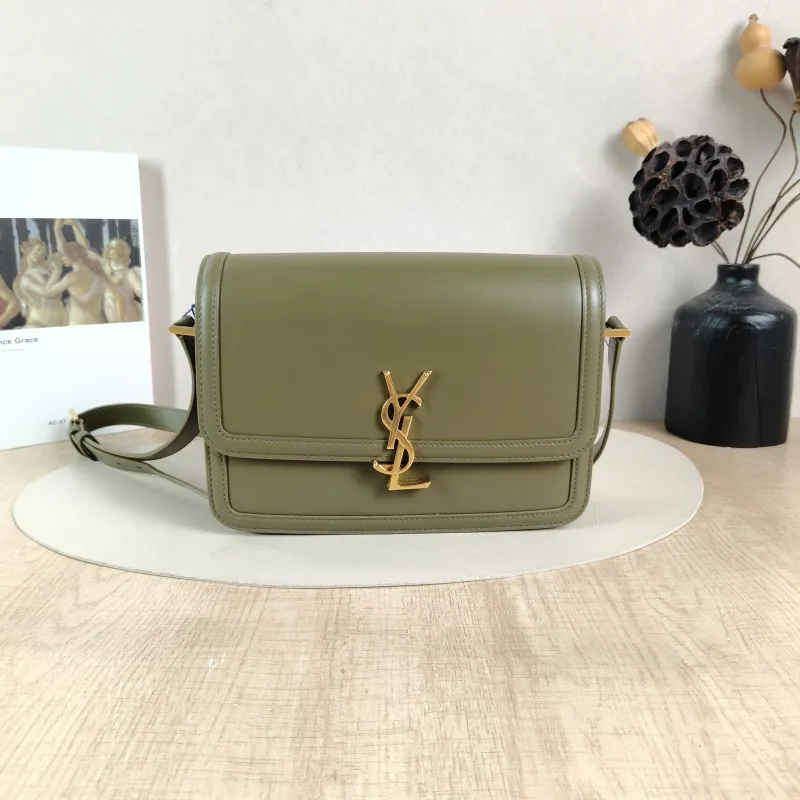 SAINT LAURENT Crossbody Bag Solferino Box Shoulder Bag Calfskin Medium 23 × 16 × 7 cm
