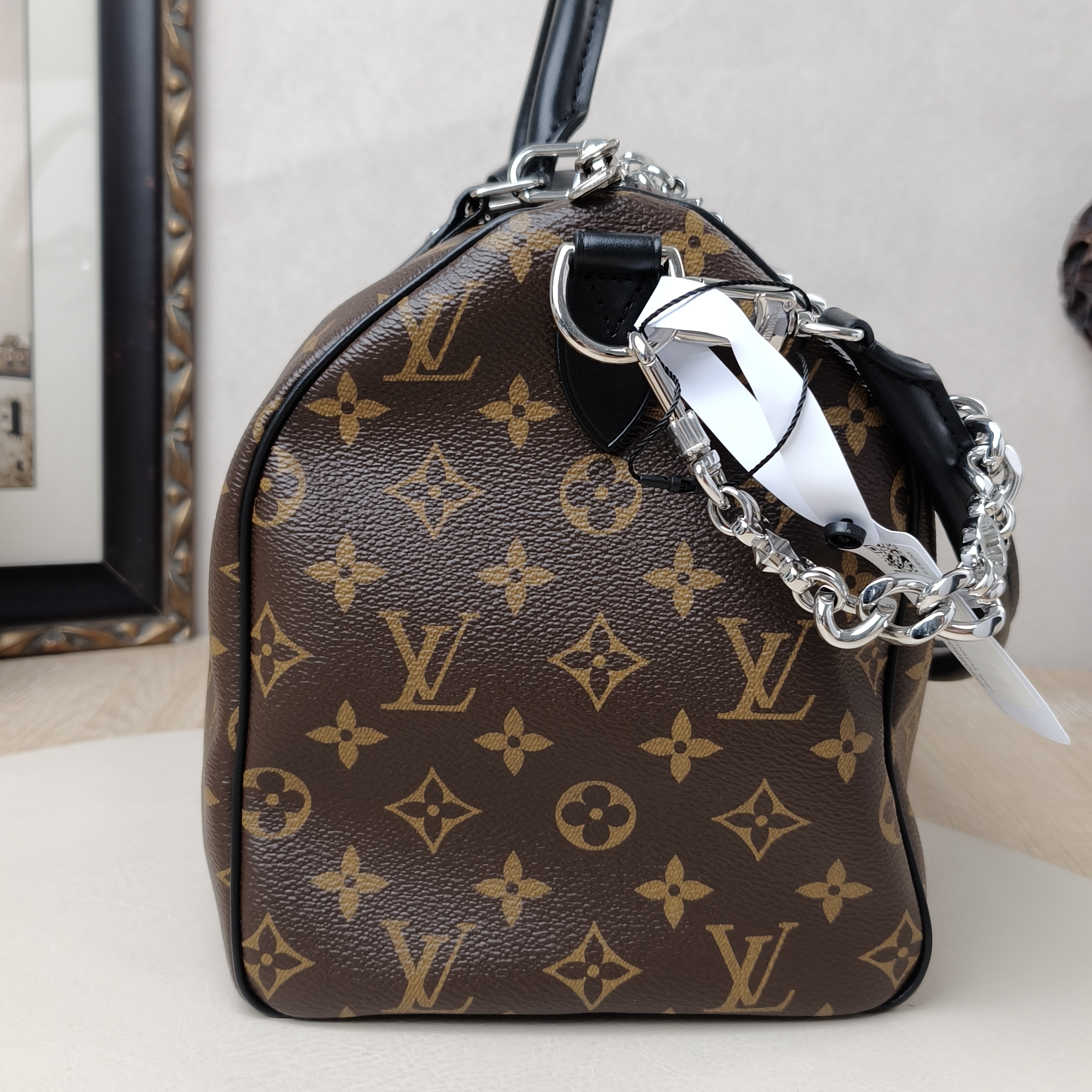 Louis Vuitton speedy soft30Monogrampvc Microchip Edition · Dust Bag Leather Tag Two Straps · 30 × 17 × 21 cm — cover view 3 of 10