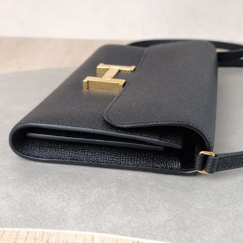 Hermès Crossbody Bag Constance To Go woc Gold-Tone Hardware Black Epsom Embossed Calfskin One Size 21 × 2 × 13 cm W — detail view 3 of 12