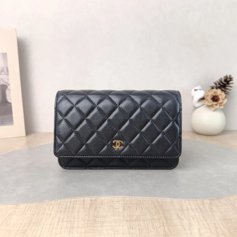 Chanel Crossbody Bag Classic Flap WOC CF WOCWOC Bag Black Grained Calfskin Mini 19.2 × 3.5 × 12.3 cm 29