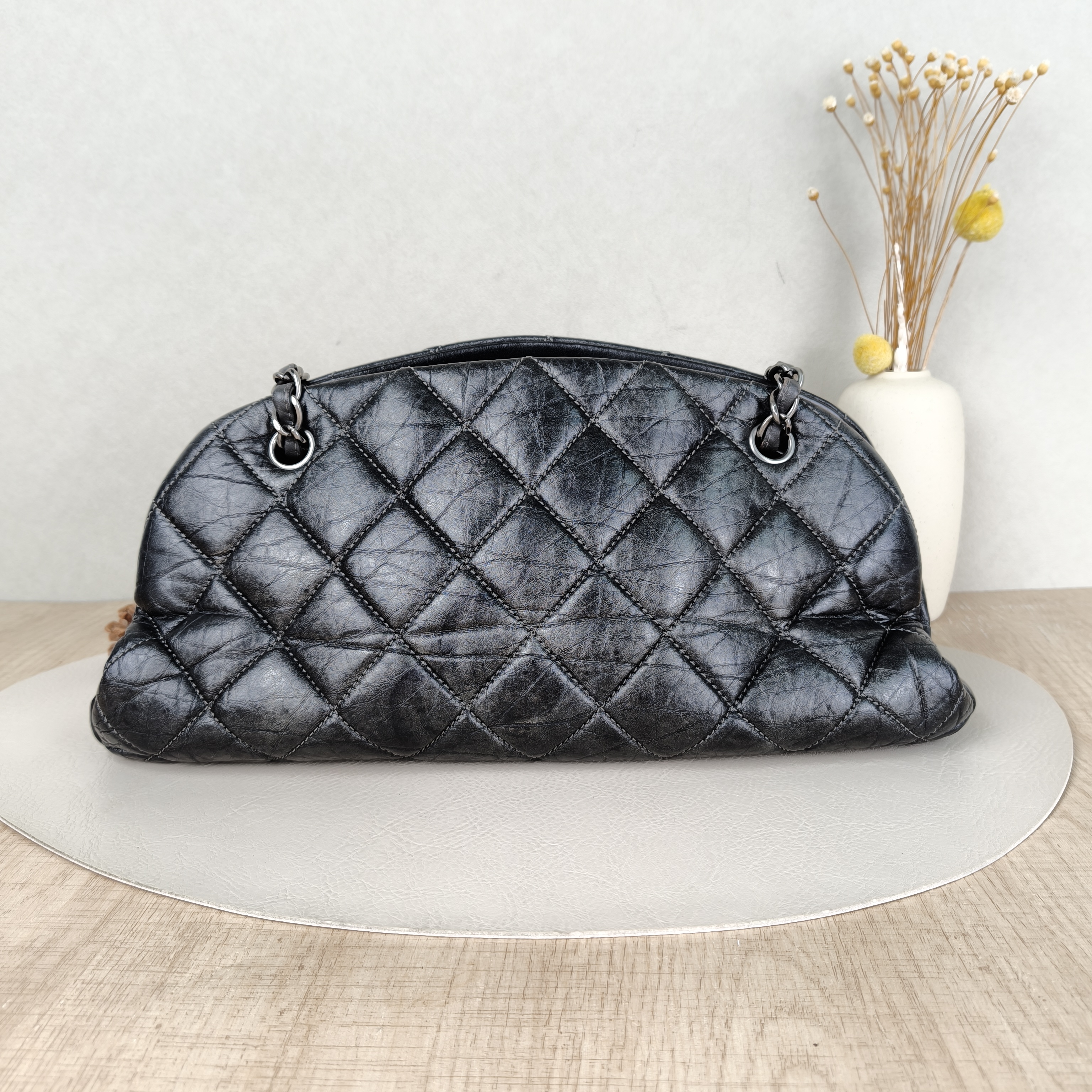 Chanel Shoulder Bag tote Black Waxed Leather One Size36 × 11 × 17 cm — cover view 3 of 5