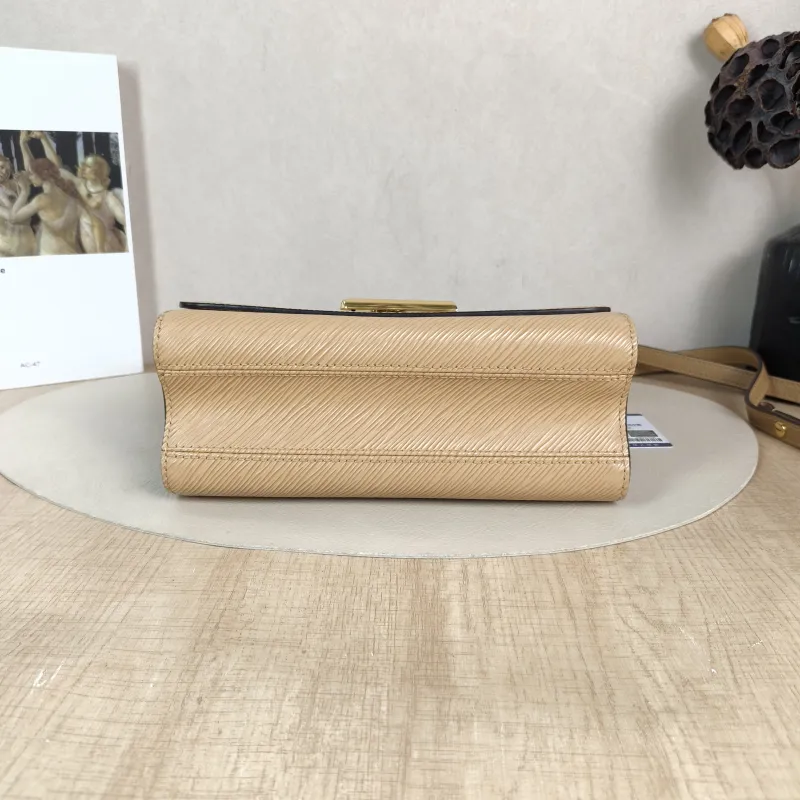 Louis Vuitton Crossbody Bag Twist Taupe Epi Embossed Calfskin Medium 23 × 9.5 × 17 cm — cover view 2 of 6