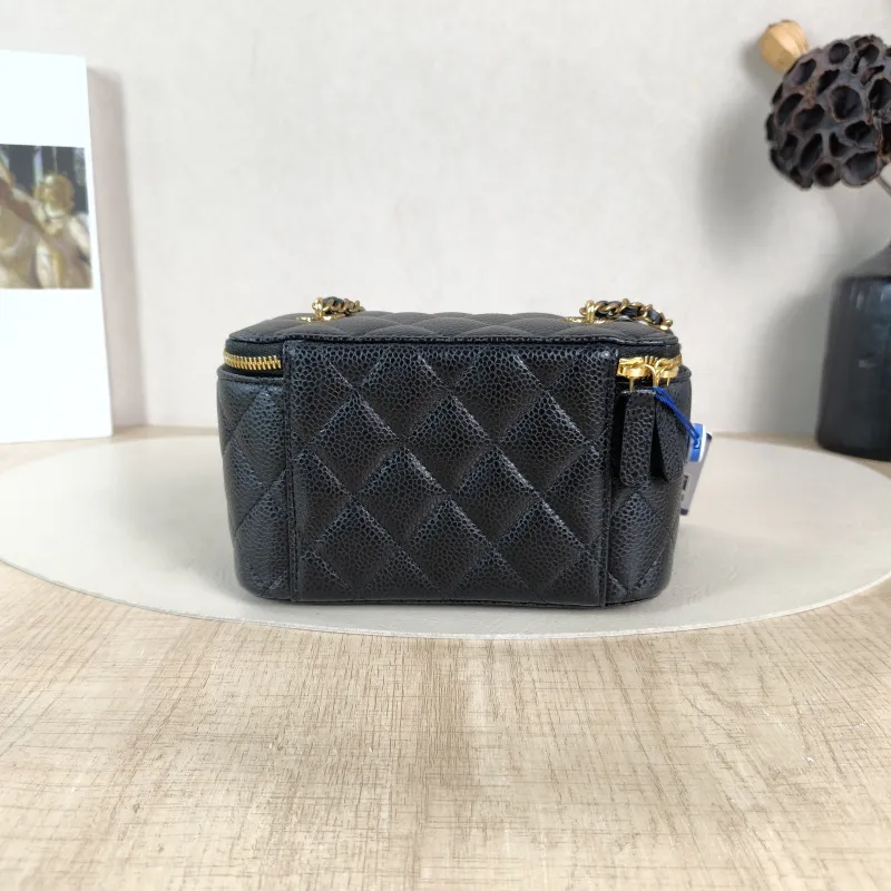 Chanel Crossbody Bag Edition Black with Gold-Tone Hardware Grained Calfskin One Size 16 × 8 × 9.5 cm — cover view 5 of 5