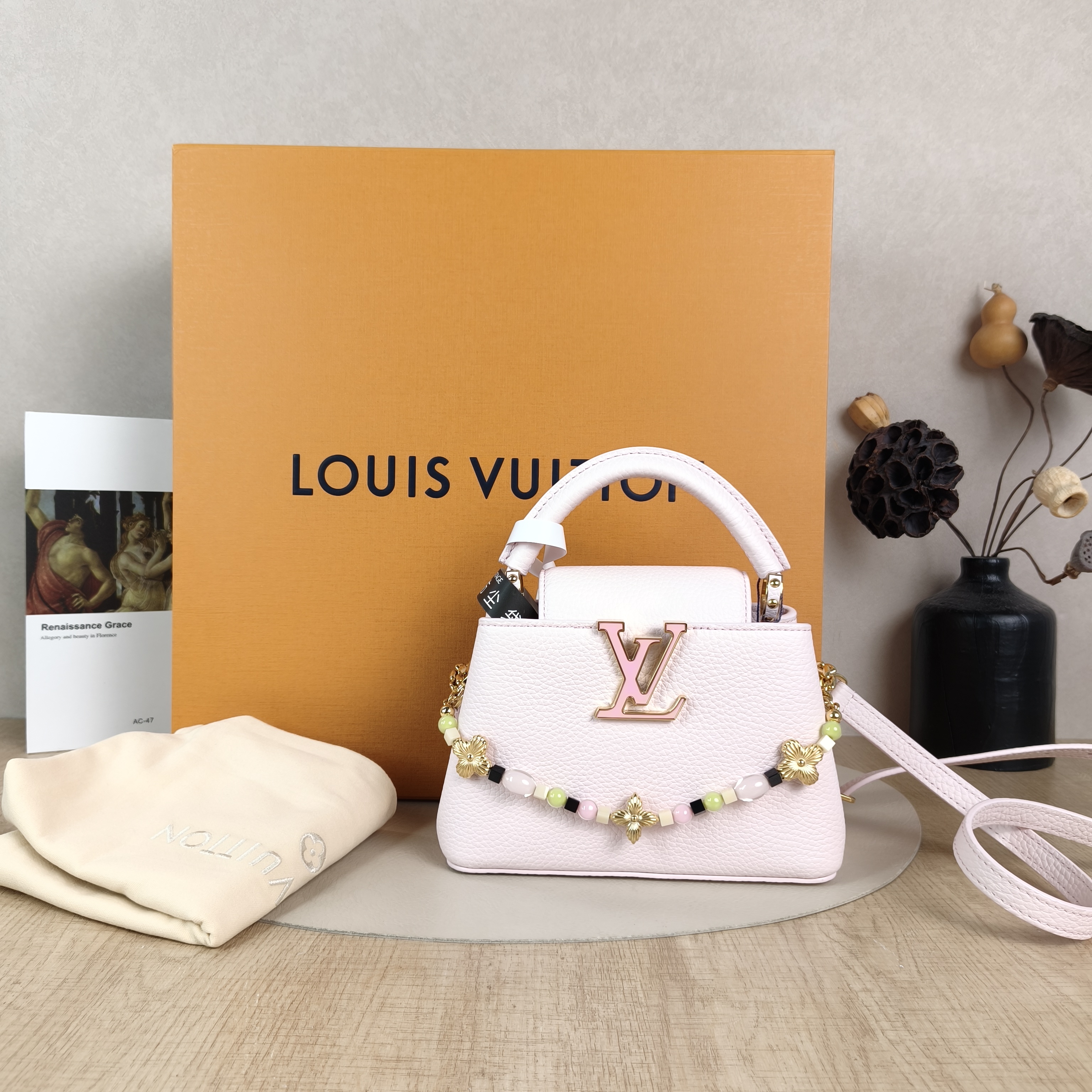 Louis Vuitton Shoulder Bag Capucines Pink Calfskinmini21 × 8 × 14 cm — cover view 3 of 6