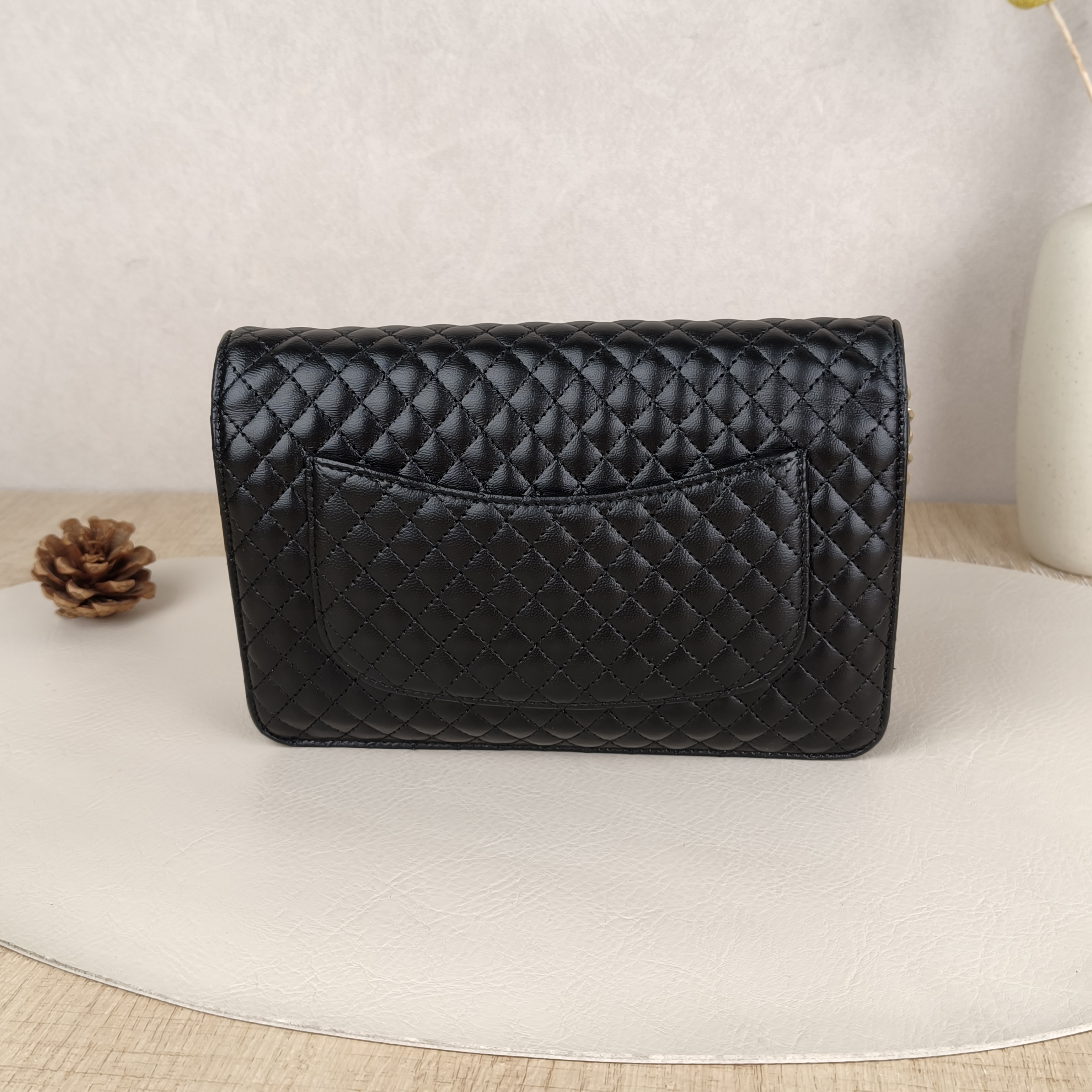 Chanel woc Black with Gold-Tone Hardware Lambskin12 · Dust Bag Authenticity Card · 19 × 4 × 12.5 cm — cover view 2 of 9